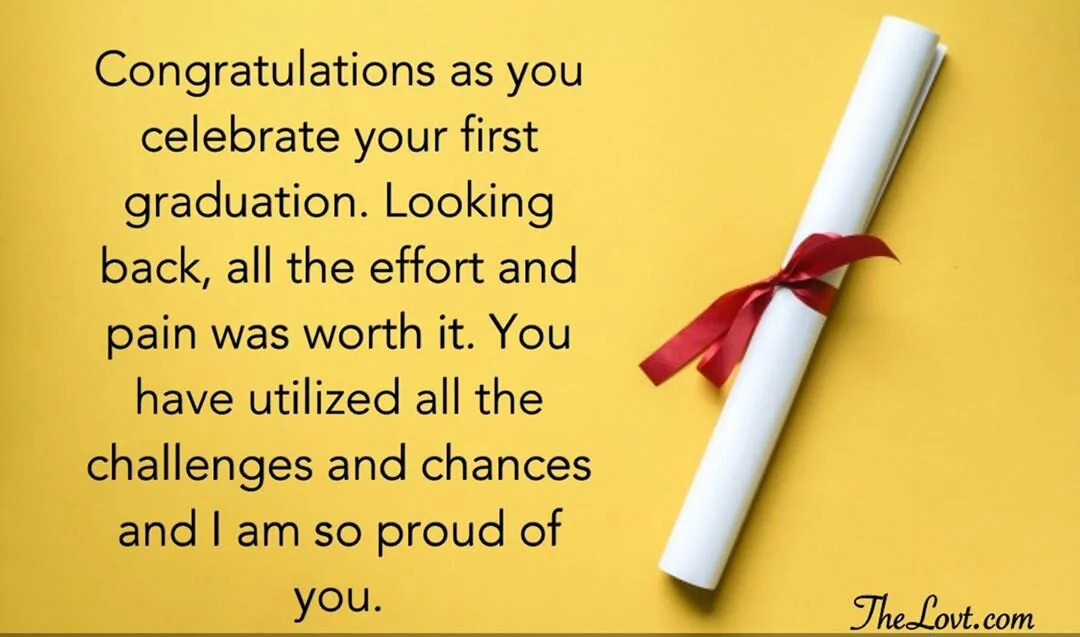 Belated Graduation Message