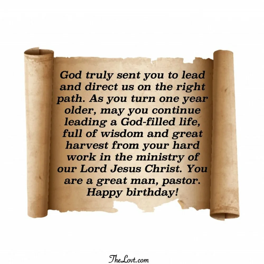 Inspirational Birthday Wishes For Pastor